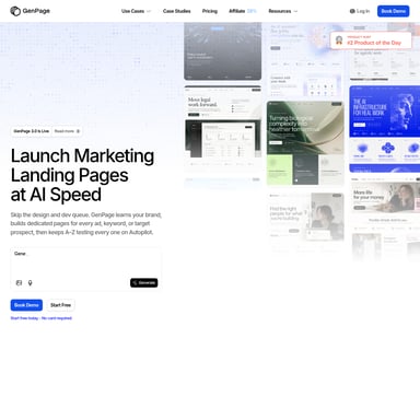 GenPage 3.0 - Ventas y Marketing AI Tool Screenshot