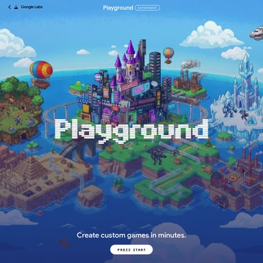 Playground by Google Labs - Gaming AI Tool Screenshot
