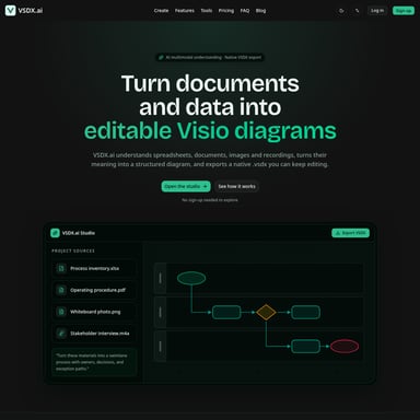 VSDX.ai - Productivity AI Tool Screenshot