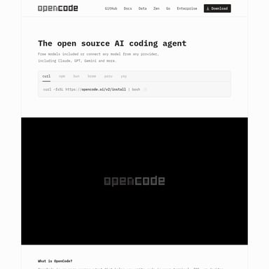 OpenCode 2.0 - Code & IT AI Tool Screenshot