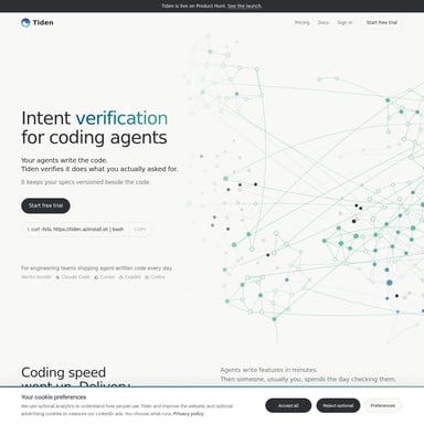 Tiden - Code und IT AI Tool Screenshot