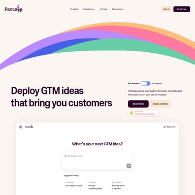 Pancake - Sales & Marketing AI Tool Screenshot
