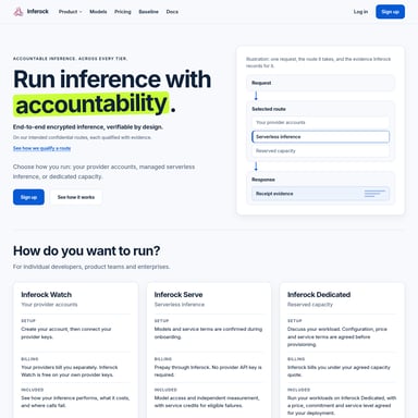 Inferock - Code und IT AI Tool Screenshot