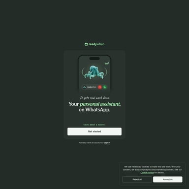 readywhen - Produktivität AI Tool Screenshot