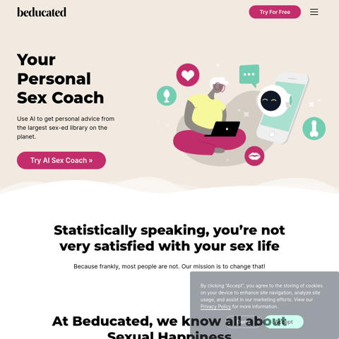 Beducated product interface preview