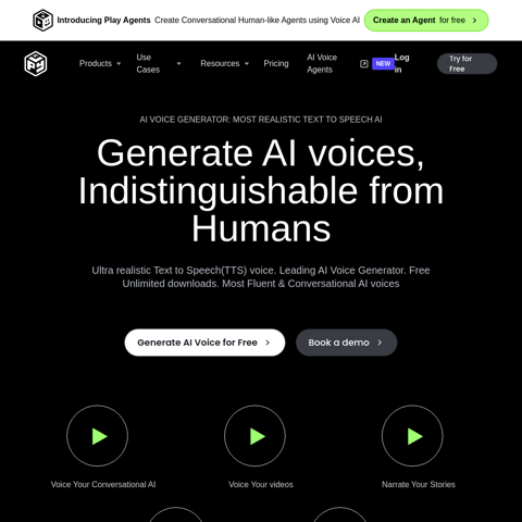 Play.ht product interface preview