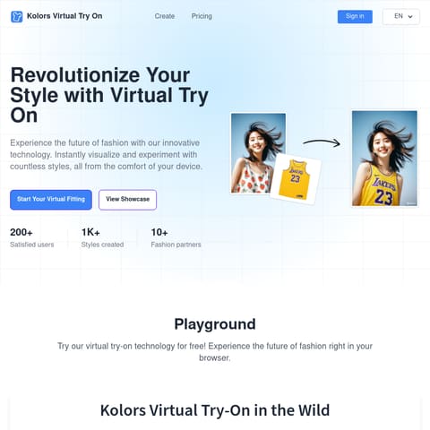 thevirtualtryon product interface preview