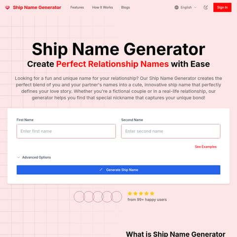 Ship Name Generator product interface preview