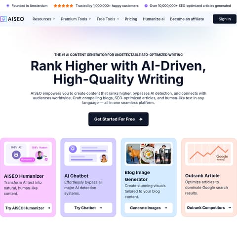 AISEO - Your AI writer for SEO. product interface preview