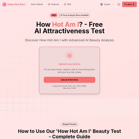 How Hot Am I product interface preview