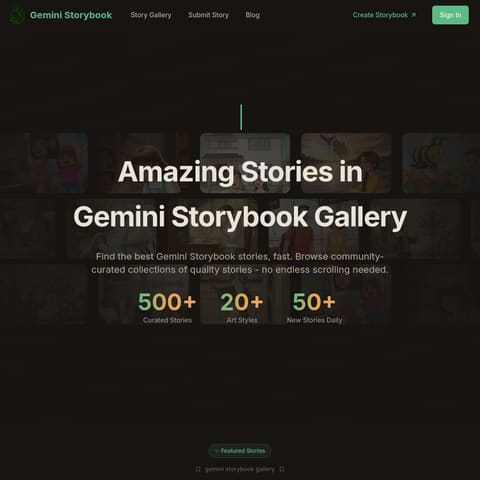 Gemini Storybook Gallery product interface preview