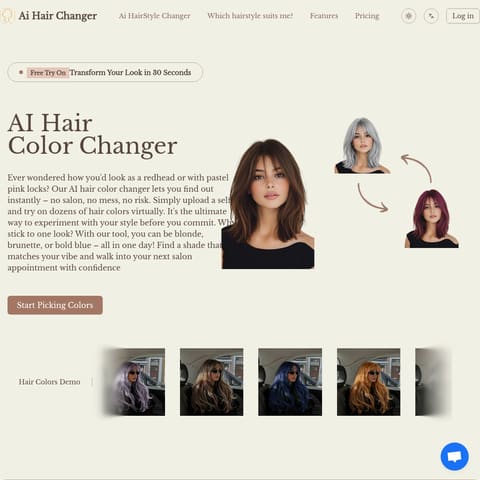 Ai Hair Changer product interface preview