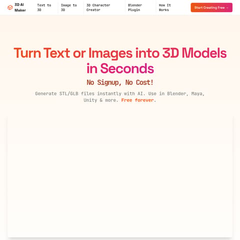 3daimaker product interface preview