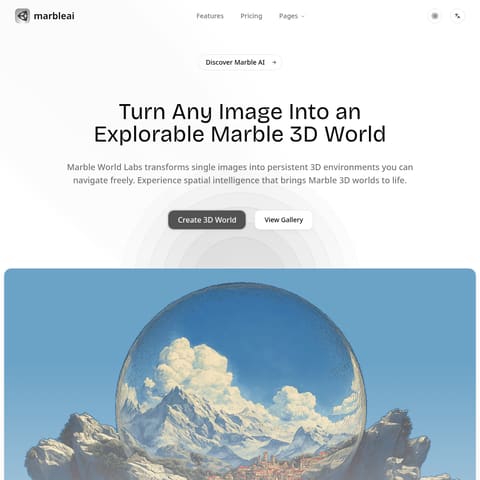 Marble ai product interface preview