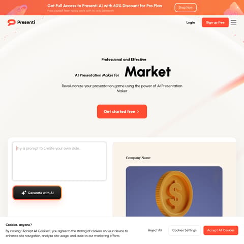 Presenti AI product interface preview