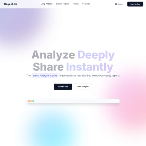BayesLab product interface preview
