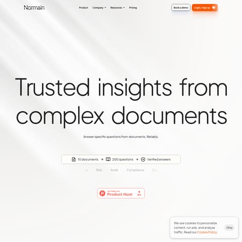 Normain product interface preview