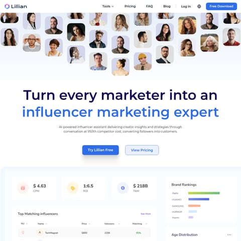 Lillian product interface preview
