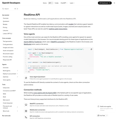 gpt-realtime-1.5 by OpenAI product interface preview