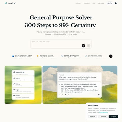 MiroMind product interface preview