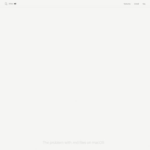 showmd product interface preview