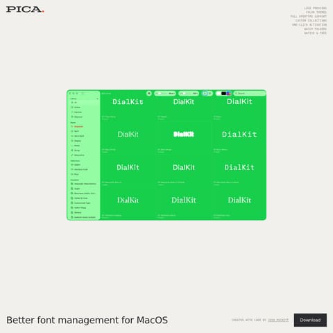 Pica product interface preview
