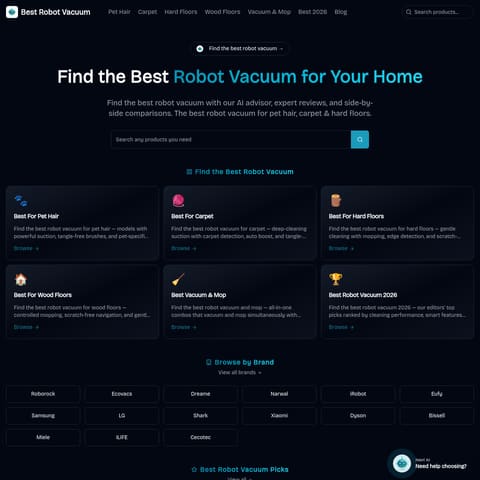 Best Robot Vacuum product interface preview