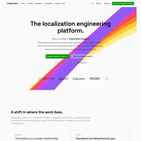 Lingo.dev v1 product interface preview