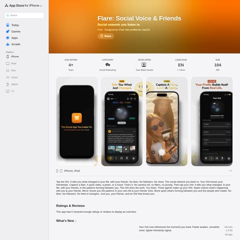 Flare product interface preview