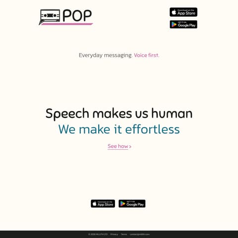 Pop product interface preview