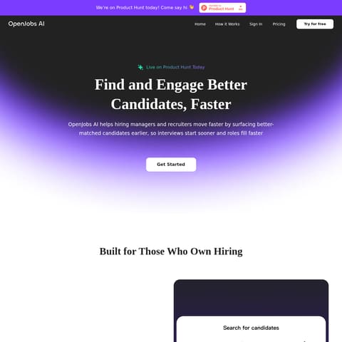 OpenJobs AI product interface preview