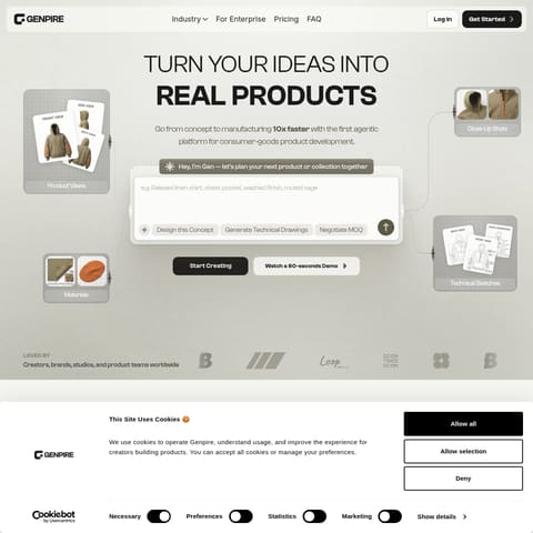 Genpire product interface preview