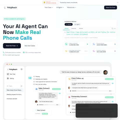PollyReach product interface preview