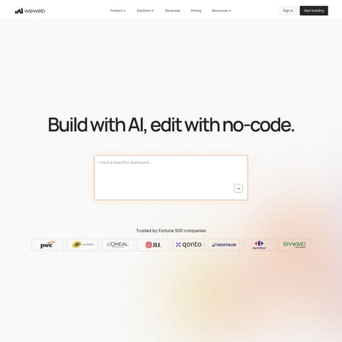 WeWeb 3.0 product interface preview
