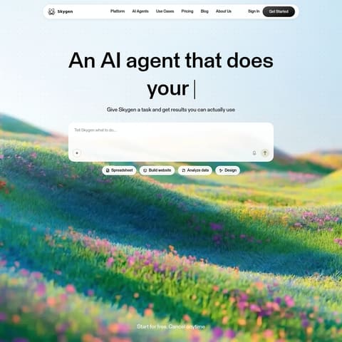 Skygen AI product interface preview