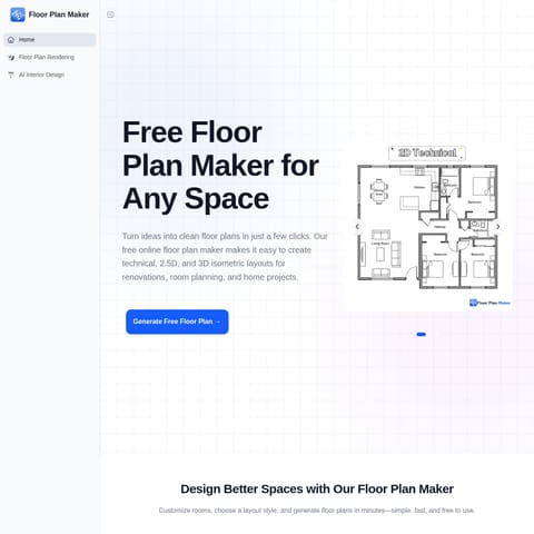 Floor Plan Maker product interface preview
