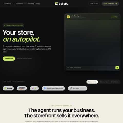 SellerClaw product interface preview
