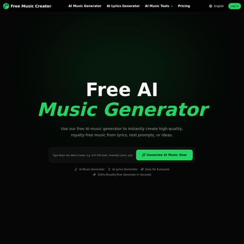 Free Music Creator AI product interface preview