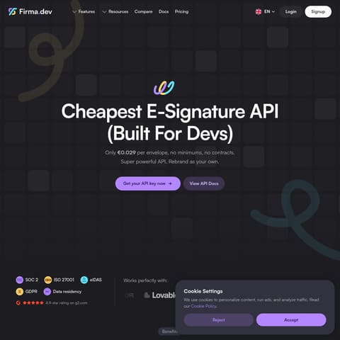 Firma.dev product interface preview