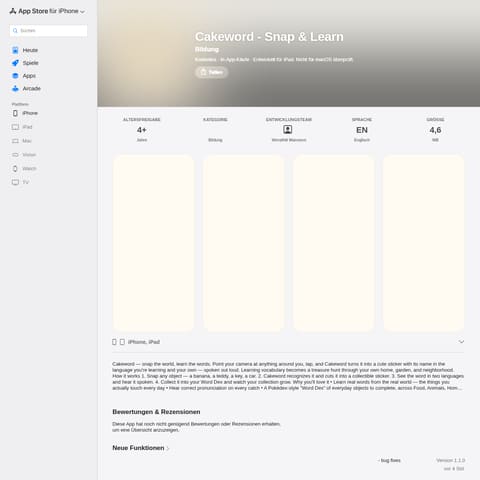 CakewordAI product interface preview