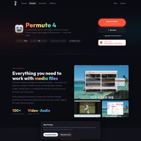 Permute 4.0 product interface preview