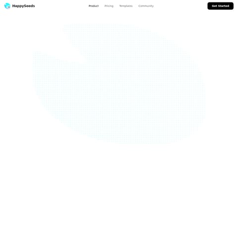 HappySeeds ai app builder product interface preview