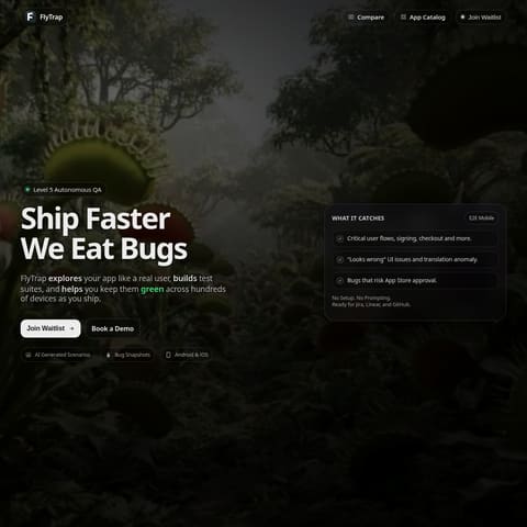 flytrap.dev product interface preview