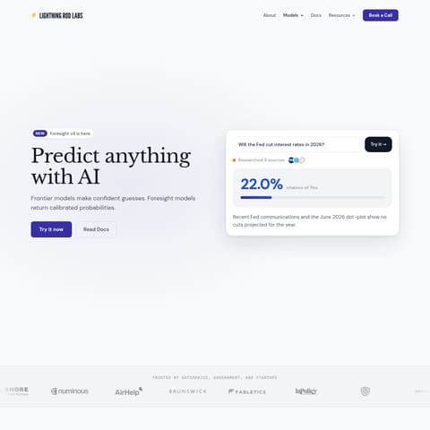 Foresight by Lightning Rod product interface preview
