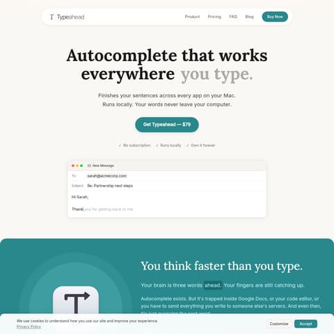 Typeahead 2.0 product interface preview