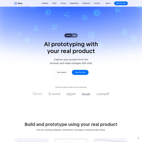 Alloy product interface preview