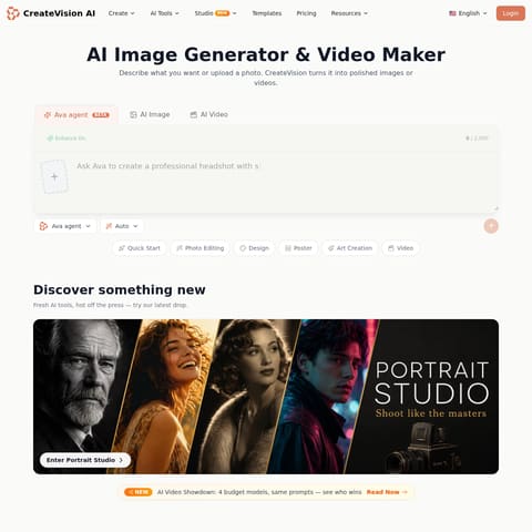 CREATEVISION AI product interface preview
