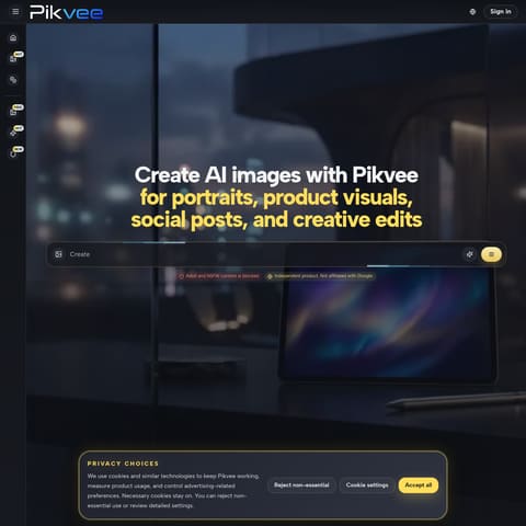 Pikvee product interface preview