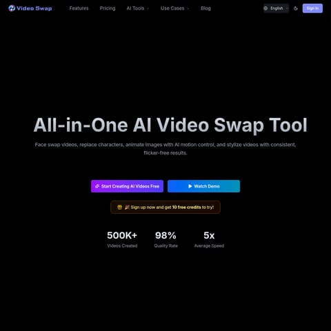Video Swap product interface preview