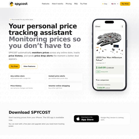 Spycost product interface preview